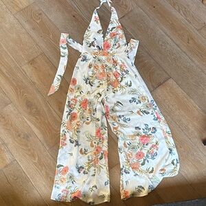 Floral Halter Jumpsuit